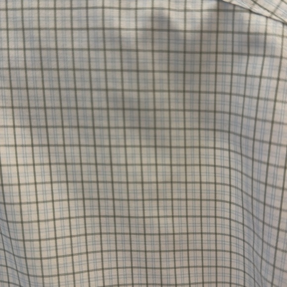Men’s large vineyard vines, checkered, button-down, green, and blue. Size large. - Picture 3 of 4